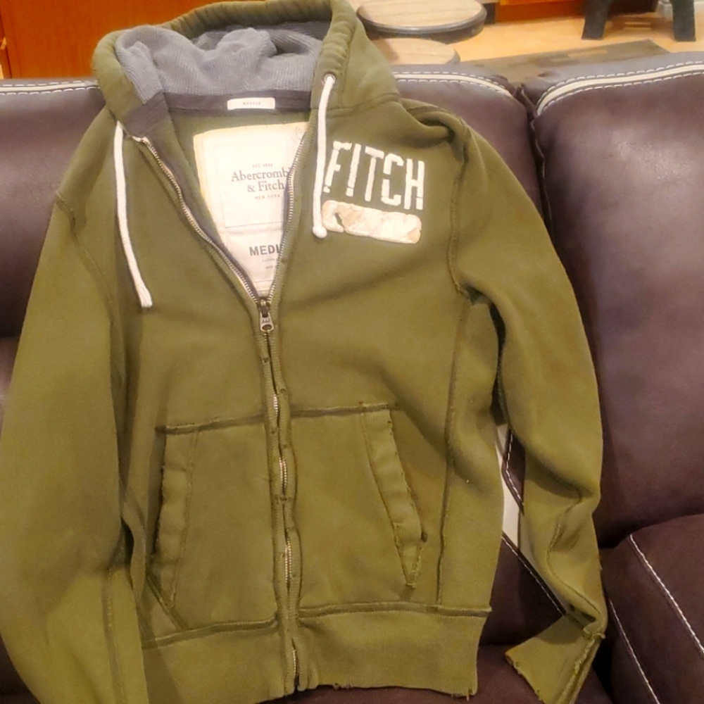 Abercrombie & Fitch, green, medium hoodie